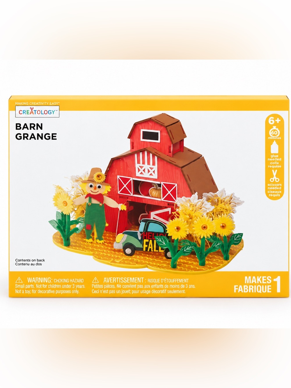 Creatology Halloween Thanksgiving Kids Craft Build Cut Glue Kit Barn Grange 6+